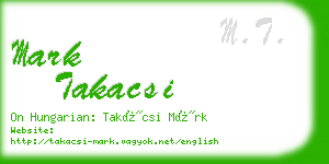 mark takacsi business card